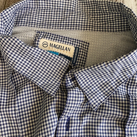 Magellan Outdoors Shirts Magellan Fishing Shirt Relaxed Fit Blue